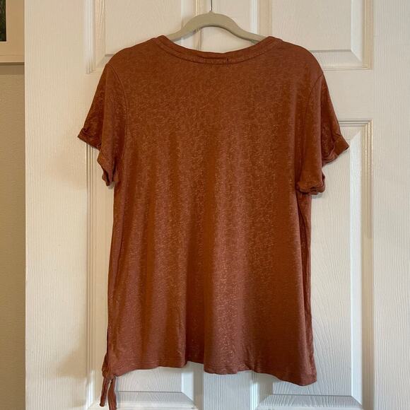 Democracy Rust V-Neck Blouse - Picture 3 of 13
